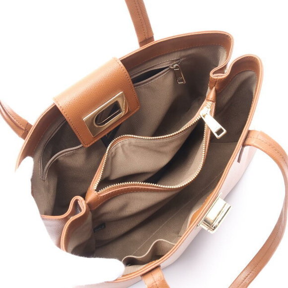 Furla brown leather tote bag - Picture 3 of 7